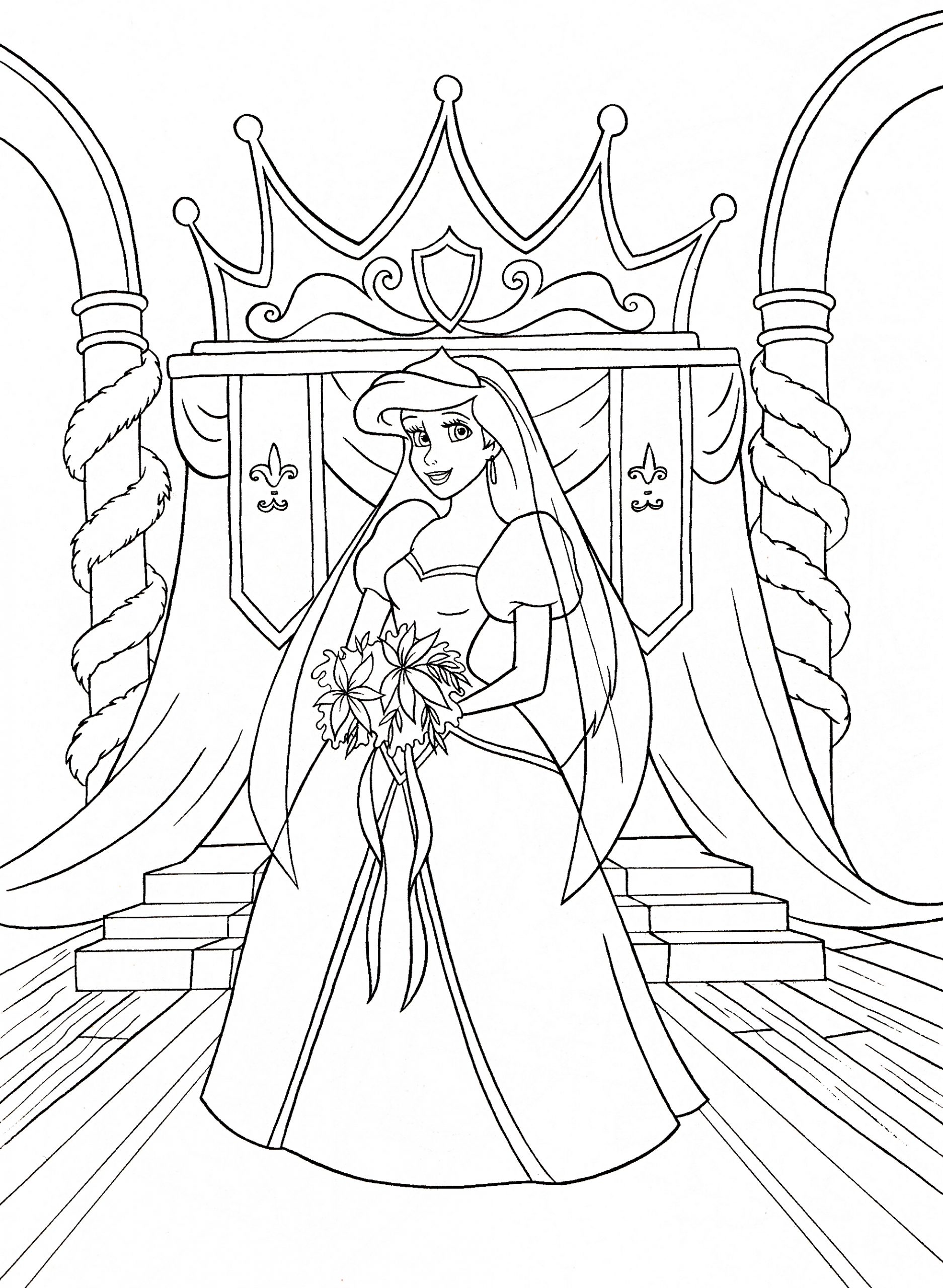 Walt Disney Coloring Pages - Princess Ariel - Walt Disney pour Coloriage De Princesse Disney 