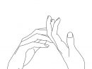 &quot;Woman'S Hands Line Drawing - Abi&quot; By Thecolourstudy serapportantà Dessin Main En Relief