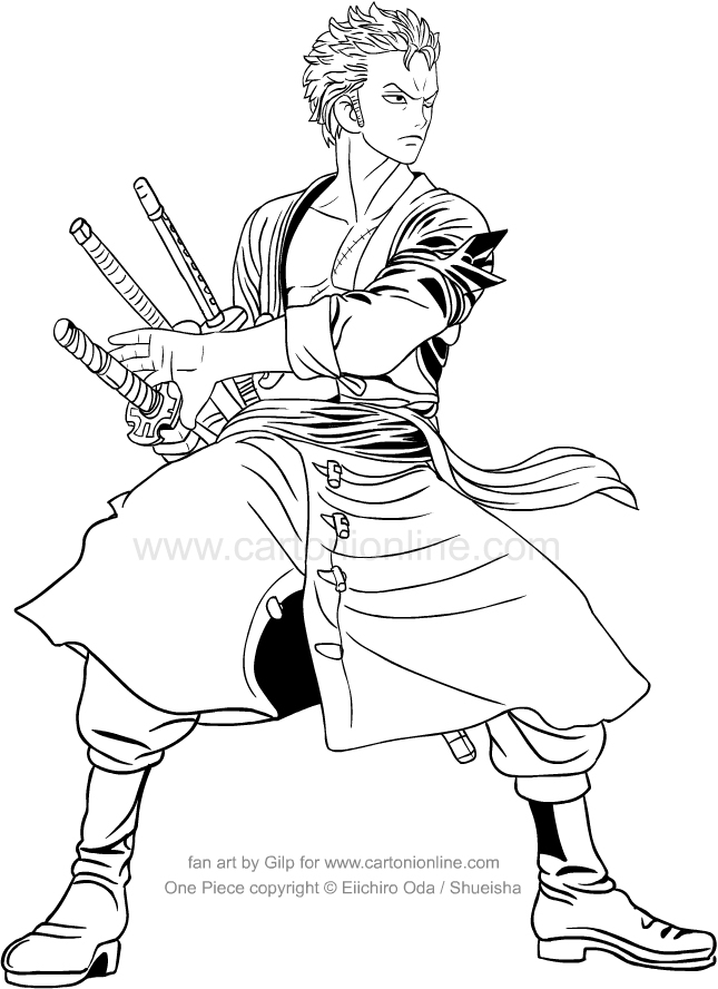 Zoro Coloring Pages - Coloring Home dedans Coloriage Zoro 