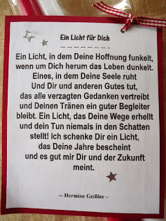 ich schenke dir ein licht gedicht