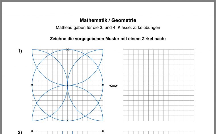 wir arbeiten mit dem zirkel