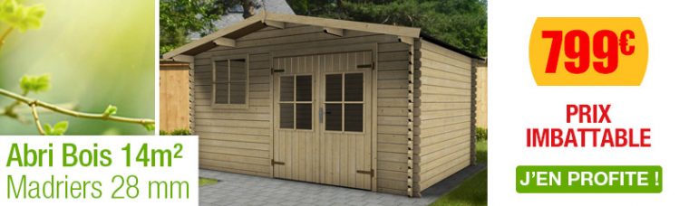 promotion abris de jardin bois