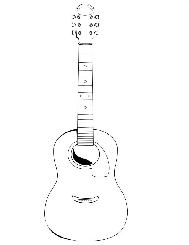 10 Lunatique Guitare Coloriage Images – Coloriage concernant Dessin Guitare Électrique