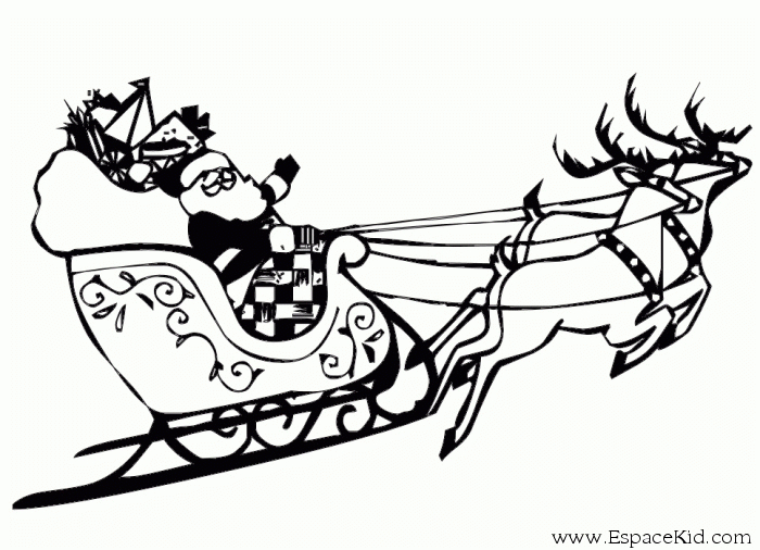 10 Remarquable Coloriage Pere Noel Traineau Photos - Coloriage concernant Coloriage Pere Noel Et Traineau