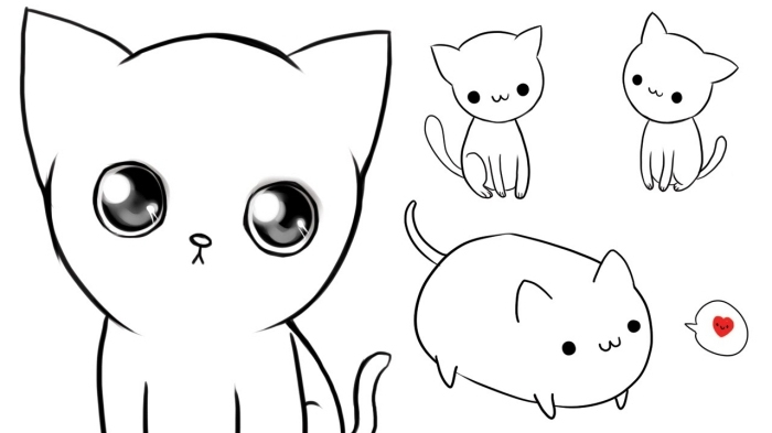 1001 + Exemples Et Tutoriels Comment Dessiner Un Chat destiné Image De Chat A Dessiner