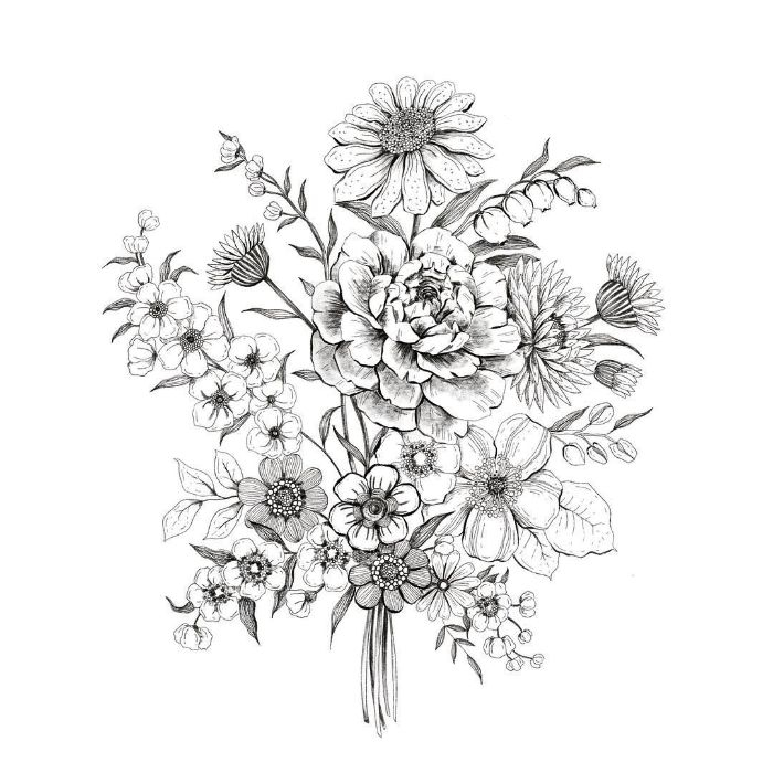 1001 + Idées De Dessin Bouquet De Fleurs À Faire Soi-Même concernant Des Dessins De Fleurs