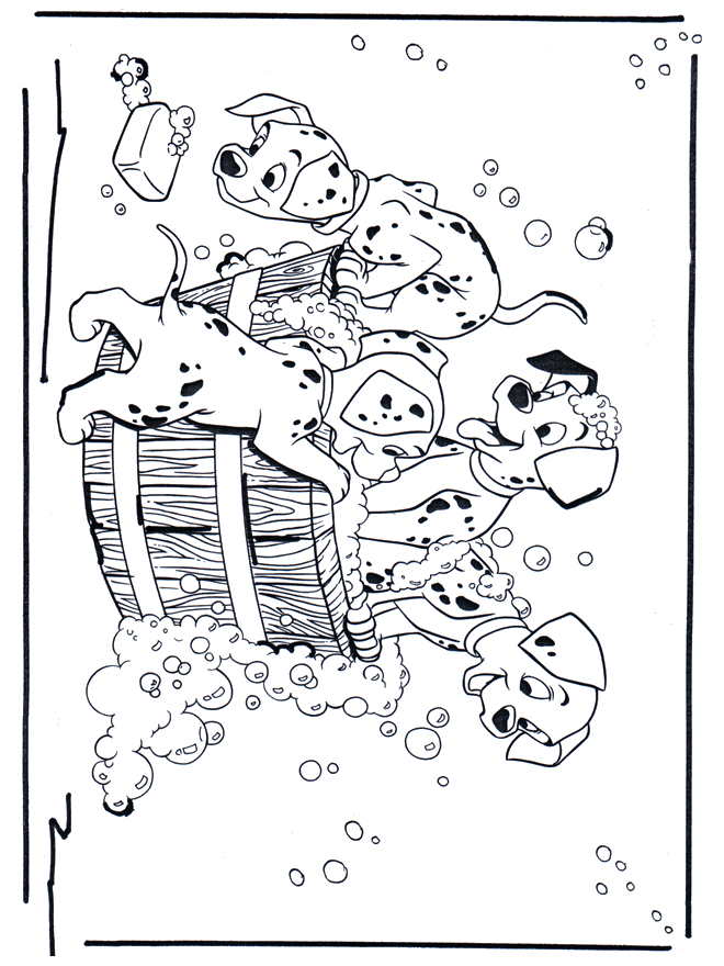 101 Dalmatiens 2 - Coloriages Les101 Dalmatiens pour Coloriage De Dalmatien 