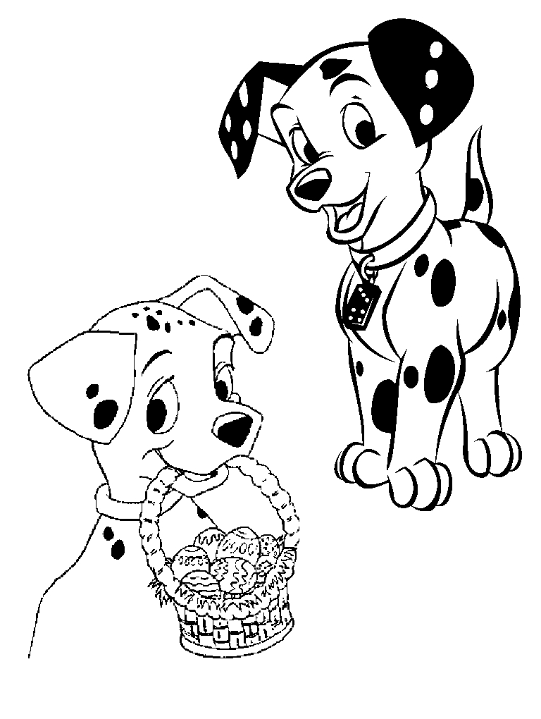 101 Dalmatiens Disney 1  Coloriage Les 101 Dalmatiens - Coloriages pour Dessin 101 Dalmatiens 