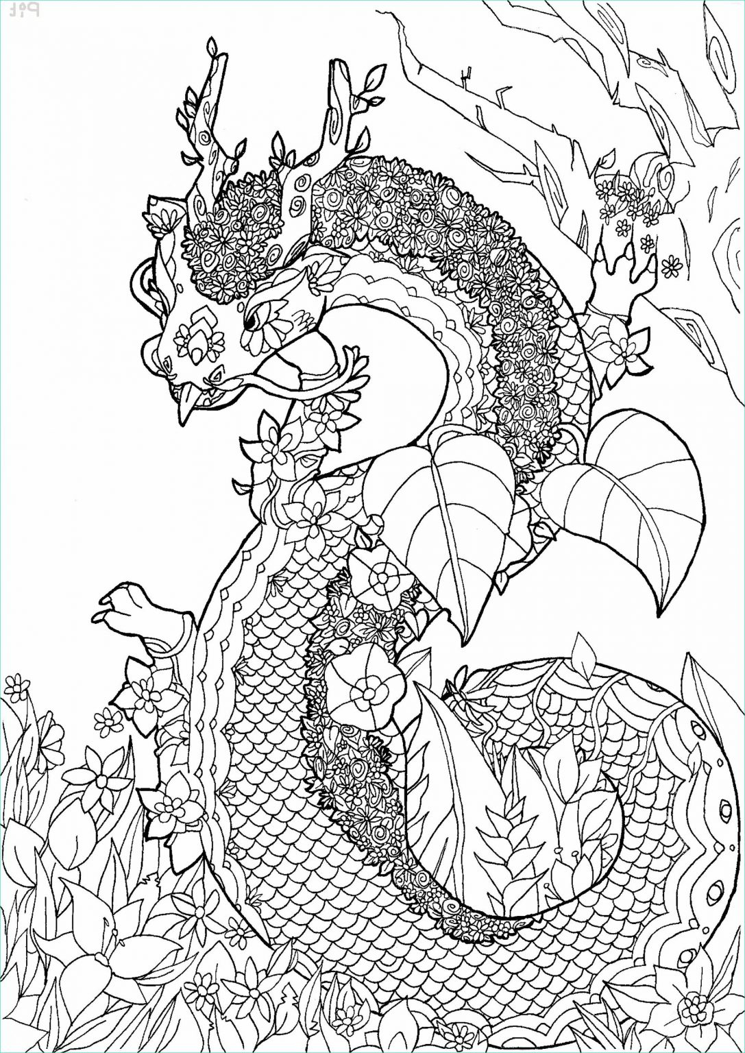 11 Impressionnant De Mandala À Imprimer Difficile Dragon Galerie pour Coloriage A Imprimer Dragon 