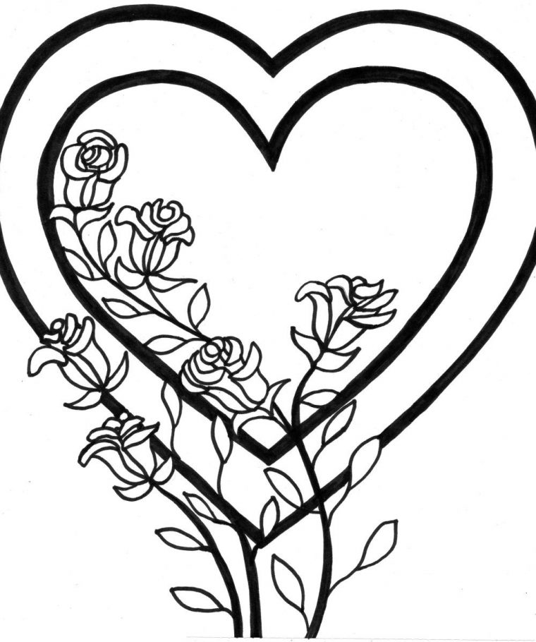 111 Dessins De Coloriage Coeur À Imprimer Sur Laguerche – Page 11 avec Coloriage En Coeur