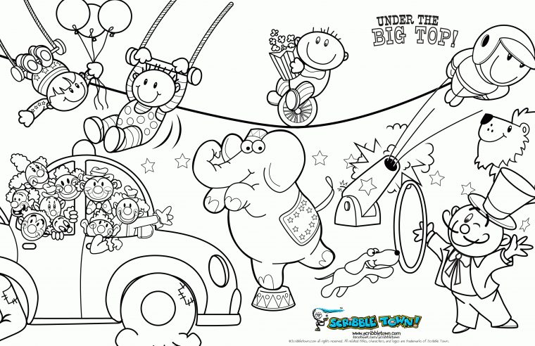 114 Dessins De Coloriage Cirque À Imprimer Sur Laguerche – Page 9 serapportantà Dessin Cirque