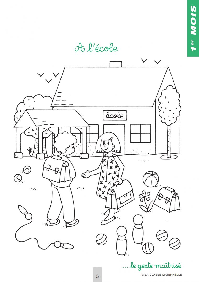 12 Activités De Rentrée En Ms  Activités Pour La Rentrée, Coloriage avec Coloriage Rentree