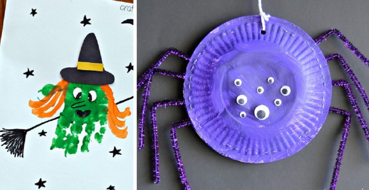 12 Bricolages D'Halloween À Faire Avec Les Petits!  Bricolages avec Bricolage Halloween Pour Tout Petit