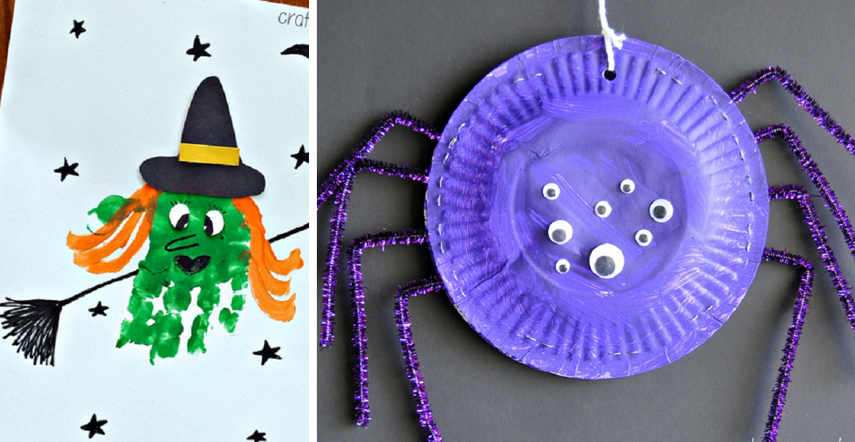 12 Bricolages D&amp;#039;Halloween À Faire Avec Les Petits!  Bricolages avec Bricolage Halloween Pour Tout Petit 