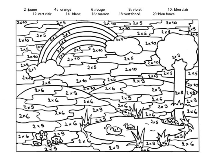 123 Dessins De Coloriage Magique Ce1 À Imprimer pour Coloriage Magique Addition Ce1 À Imprimer