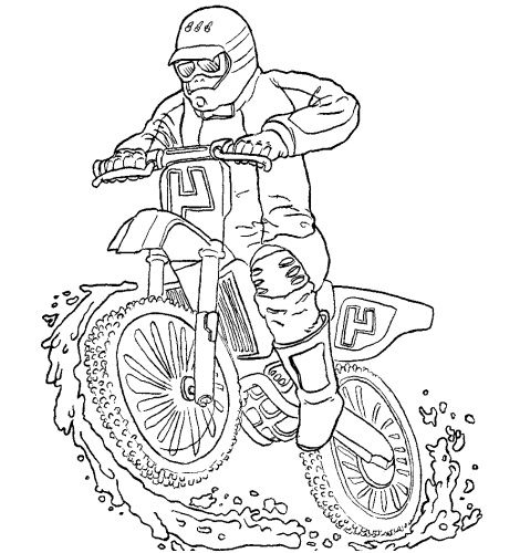 13 Satisfaisant Coloriage De Moto Images  Coloriage Moto, Coloriage intérieur Moto Cross Coloriage 