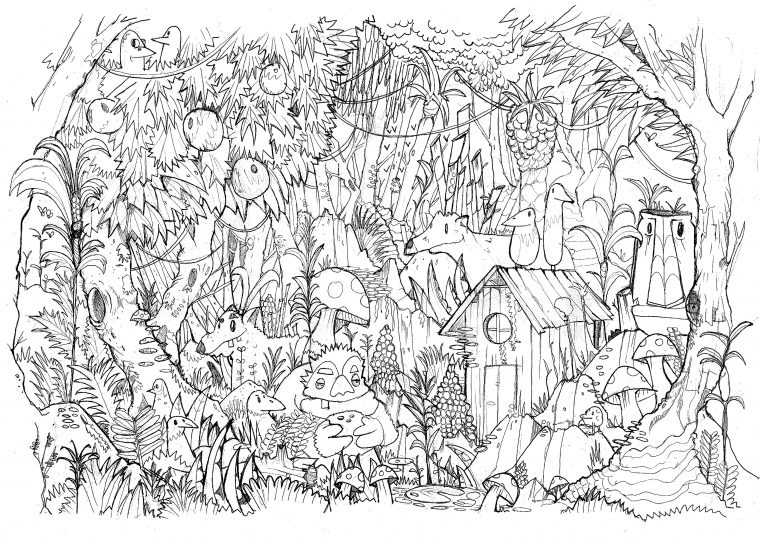 13 Utile Coloriage Jungle Gallery  Coloriage Jungle, Coloriage Animaux pour Coloriage Savane À Imprimer