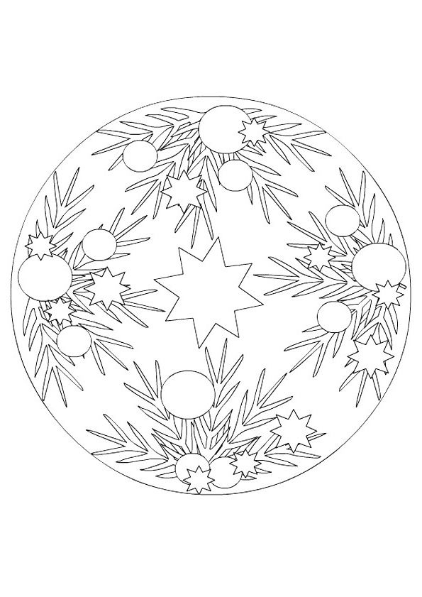 14 Inspirant De Mandala Sapin De Noel Images  Mandala Noel, Coloriage destiné Mandala De Noël 