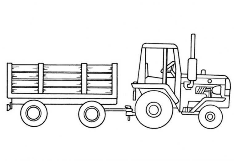 14 Largement Coloriage Tracteur Remorque Photos  Coloriage Tracteur intérieur Dessin A Colorier Tracteur