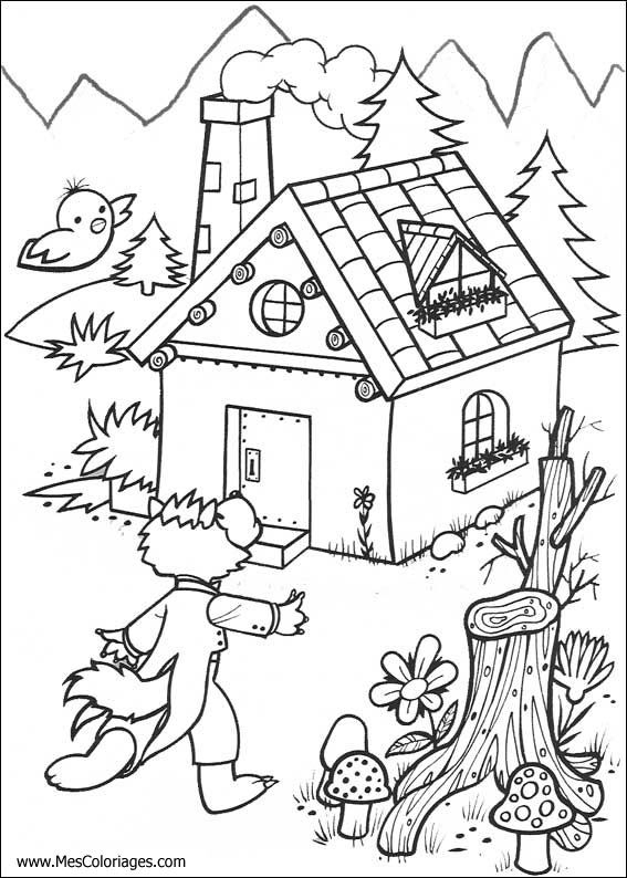 16 Coloriages Des 3 Petits Cochons - Page 2 pour Coloriage Les 3 Petit Cochons 