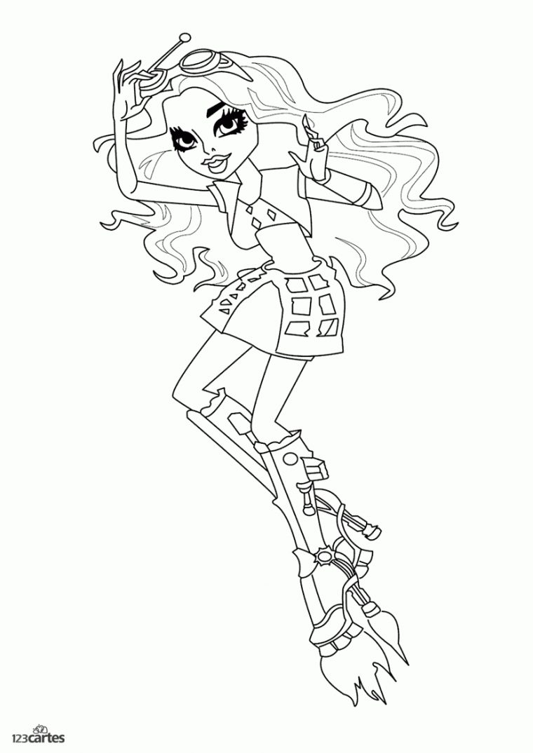 16 Coloriages Monster High  123Cartes intérieur Dessin A Imprimer Gratuit Monster High