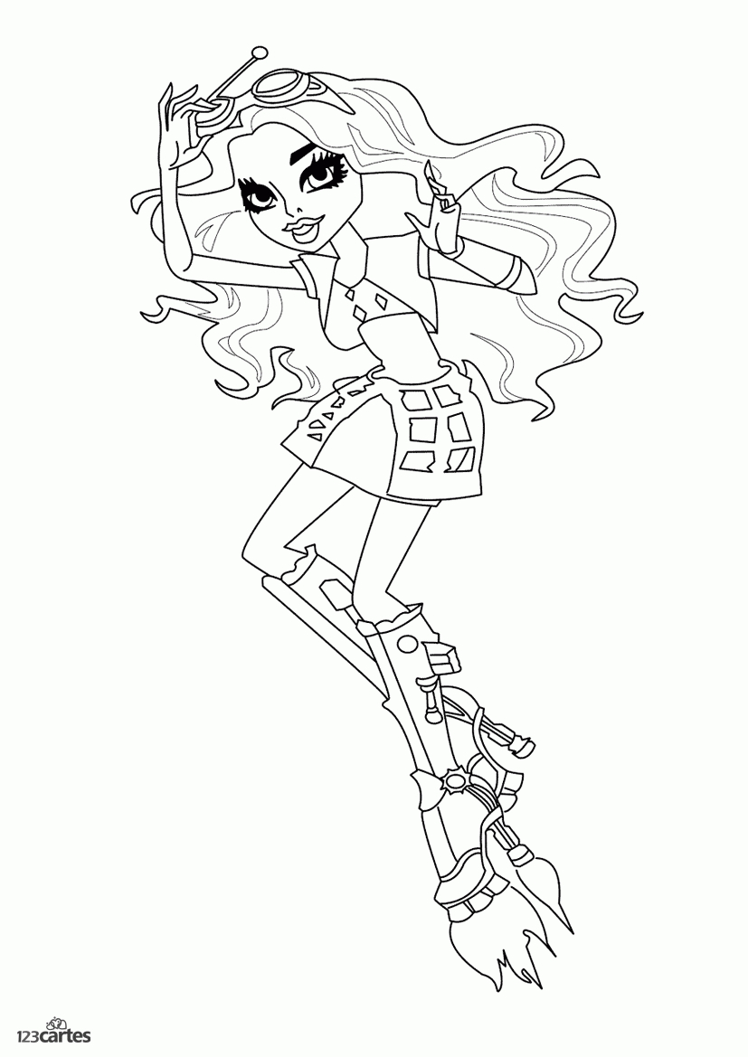 16 Coloriages Monster High  123Cartes tout Coloriages Monster High 