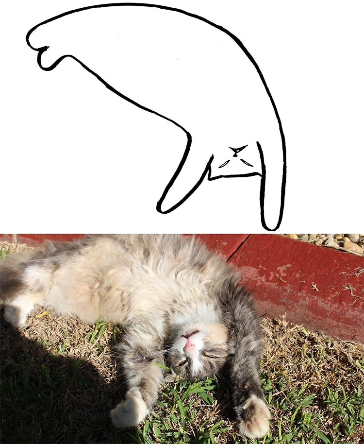 16 Dessins Minimalistes De Chats À La Fois Rigolos Et Pertinents pour Dessin De Chat Rigolo 