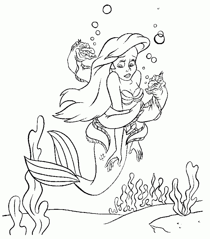 19 Dessins De Coloriage La Petite Sirène Ariel À Imprimer serapportantà Coloriage Ariel La Petite Sirène 