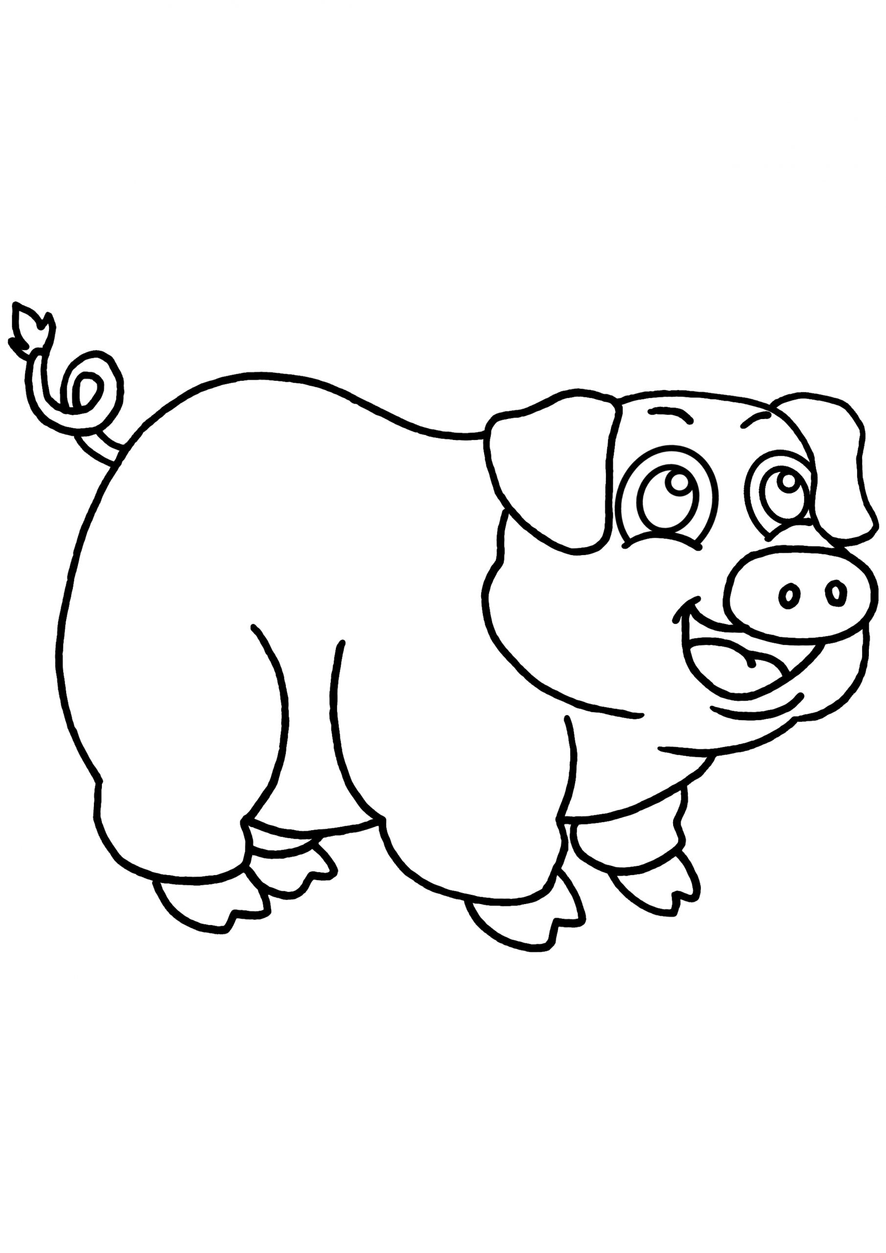 20 Dessins De Coloriage Cochon En Ligne À Imprimer tout Coloriage De Cochon 