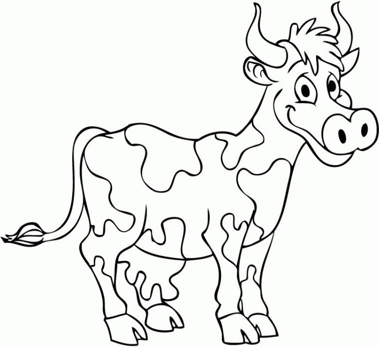 20 Dessins De Coloriage Vache Humoristique Caricature À Imprimer intérieur Coloriage Vache