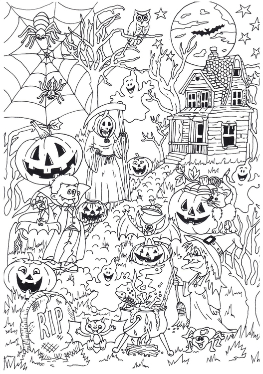 204 Coloriages Halloween - Coloriages Gratuits À Imprimer dedans Dessin A Imprimer Halloween Gratuit 