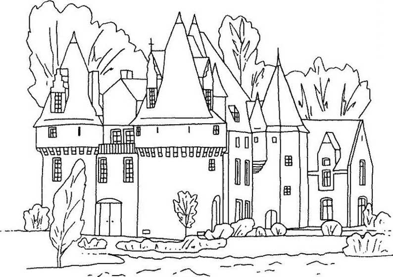 29 Dessins De Coloriage Chateau À Imprimer dedans Coloriage À Imprimer Chateau De Princesse