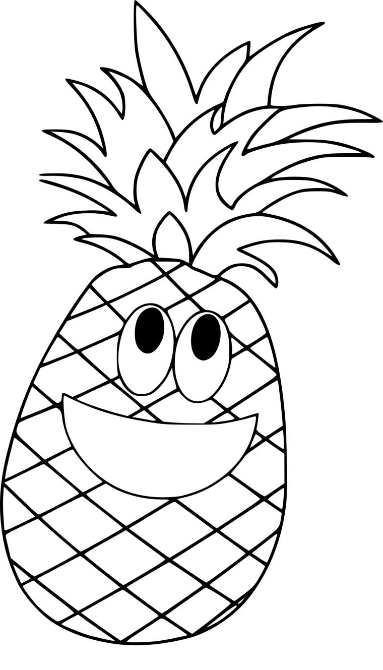 36 Dessins De Coloriage Ananas À Imprimer concernant Dessin A Colorier A Imprimer