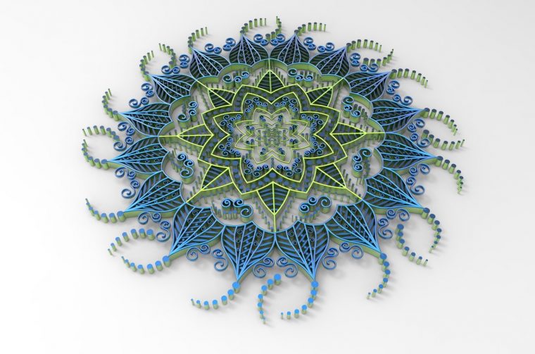 3D Model Mandala – Turbosquid 1395191 concernant Modele Mandala