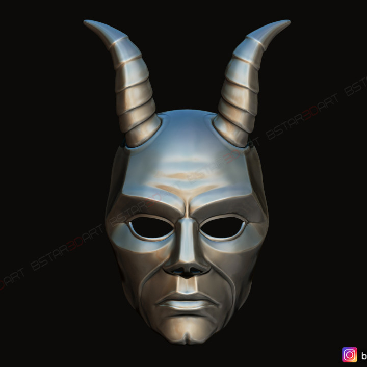 3D Printable Krampus Devil Mask - Satan Mask - Demon Mask Halloween 3D intérieur Modele Masque Halloween 