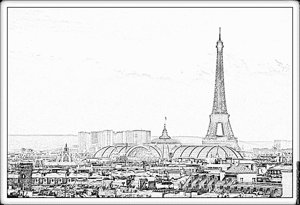41 Dessins De Coloriage Tour Eiffel À Imprimer serapportantà Coloriage De La Tour Eiffel À Imprimer 
