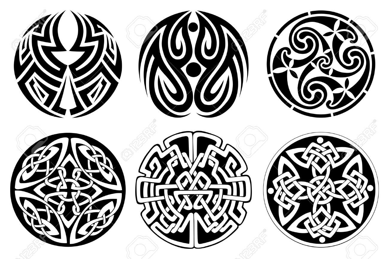 6 Vecteur Celtique Ornement Ensemble  Uages De Symboles Celtiques destiné Dessin Celte 