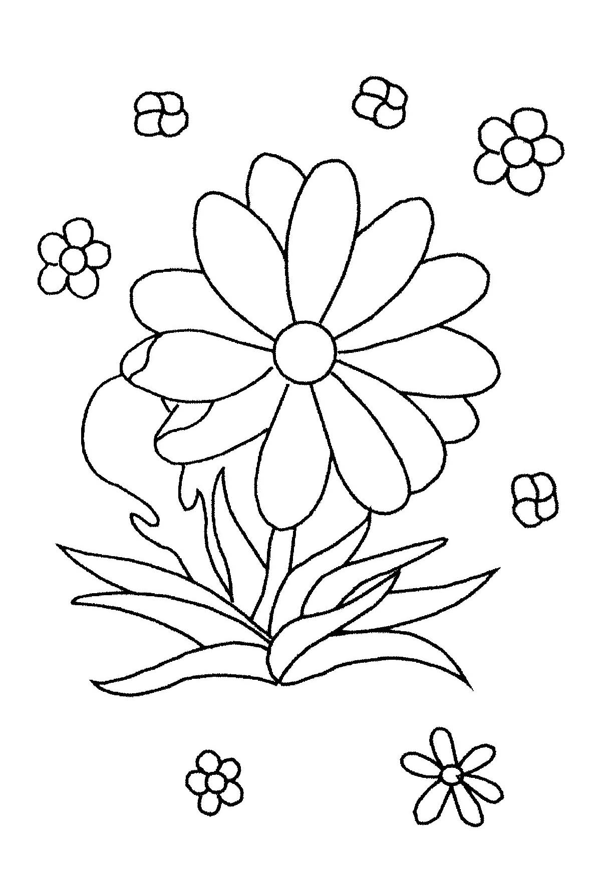 74 Dessins De Coloriage Fleur À Imprimer Sur Laguerche - Page 1 pour Bouquet De Fleurs Dessin