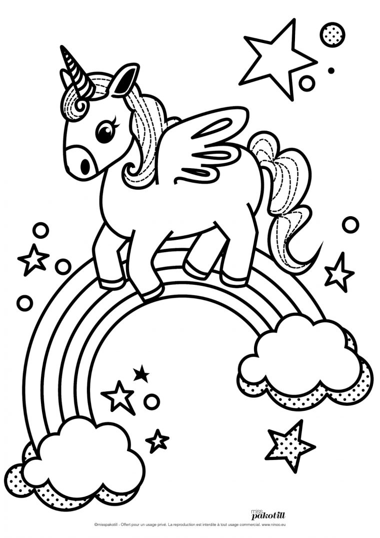 80 Dessins De Coloriage Licorne À Imprimer Sur Laguerche – Page 7 intérieur Dessins A Imprimer