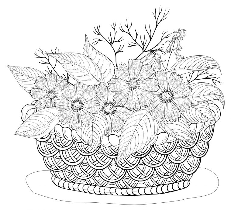 90 Dessins De Coloriage Nature Adulte À Imprimer à Dessin Pour Adulte À Imprimer