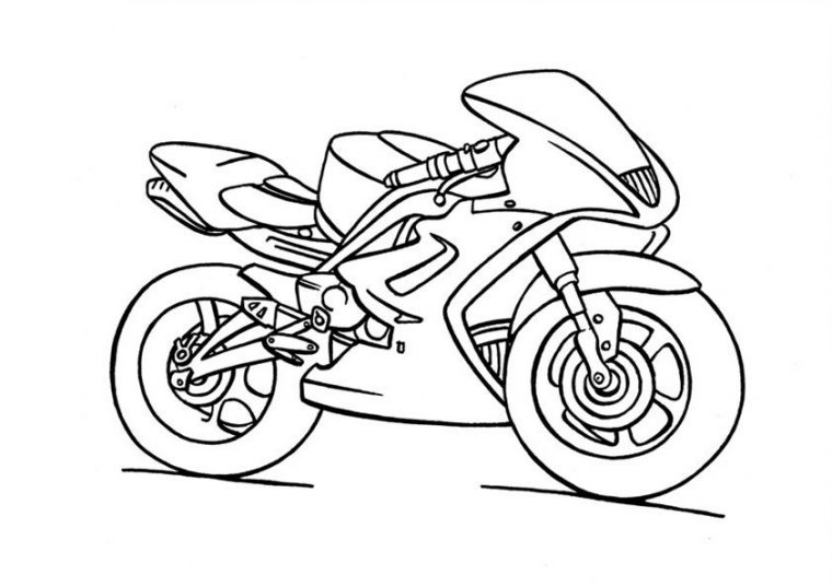 98 Dessins De Coloriage Moto Facile À Imprimer avec Coloriage Moto De Course À Imprimer