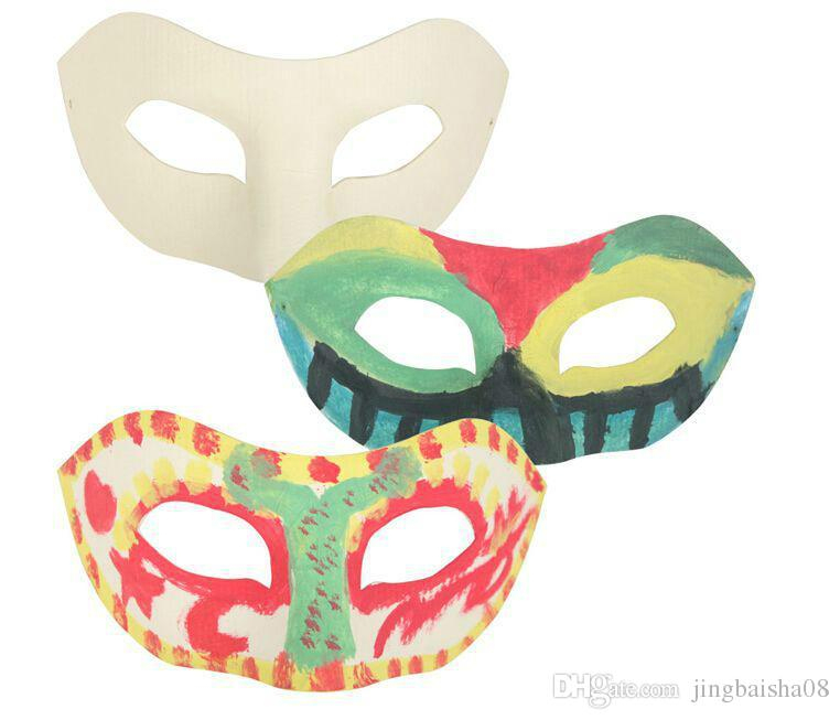 Acheter Parti Zorro Masque Blanc Masques Peints À La Main Demi Masque pour Masque De Zorro À Imprimer 