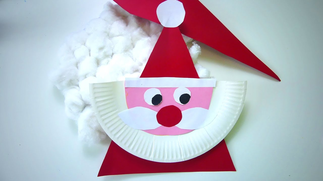 Activité Manuelle : Père Noël Assiette En Carton - Manzabull' à Decoration De Noel Pour Enfant