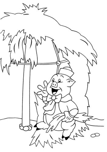 Activites: Coloriage Les 3 Petits Cochons - Activitez Vous! destiné Coloriage Les 3 Petit Cochons 