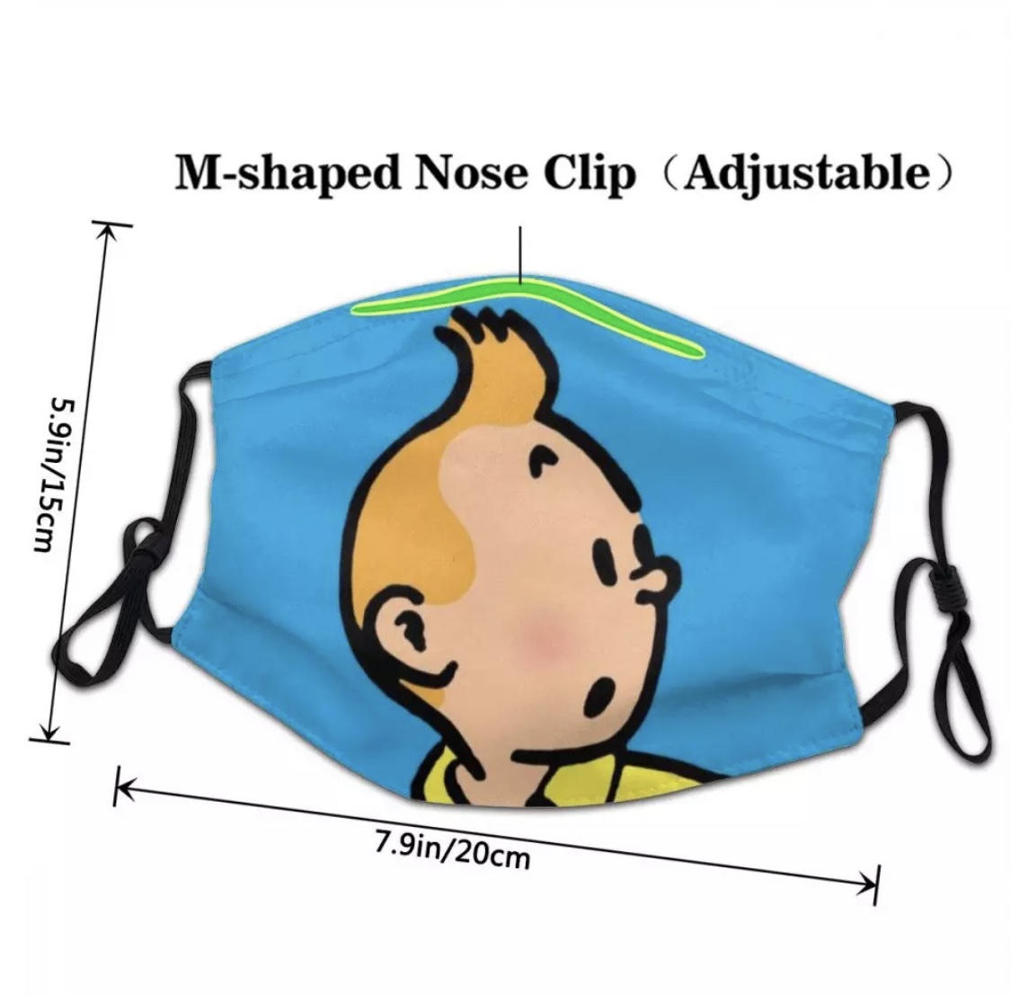 Adventures Of Tintin Reusable Face Mask  It&amp;#039;S Ok4U avec Masque Tintin 