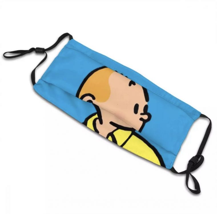 Adventures Of Tintin Reusable Face Mask  It'S Ok4U serapportantà Masque Tintin