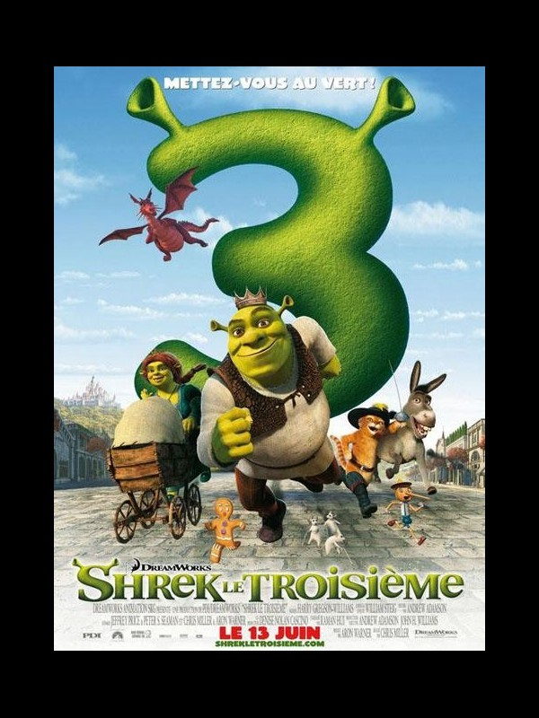 Affiche Du Film Shrek Le Troisieme - Cinemaffiche tout Dessin Animé De Shrek 