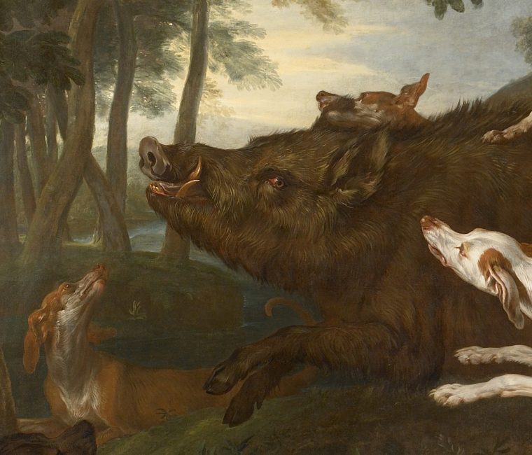 Alexandre-François Desportes (1661-1743) – Hallali De Cerf Et Chasse Au à Dessin De Chasse Au Sanglier