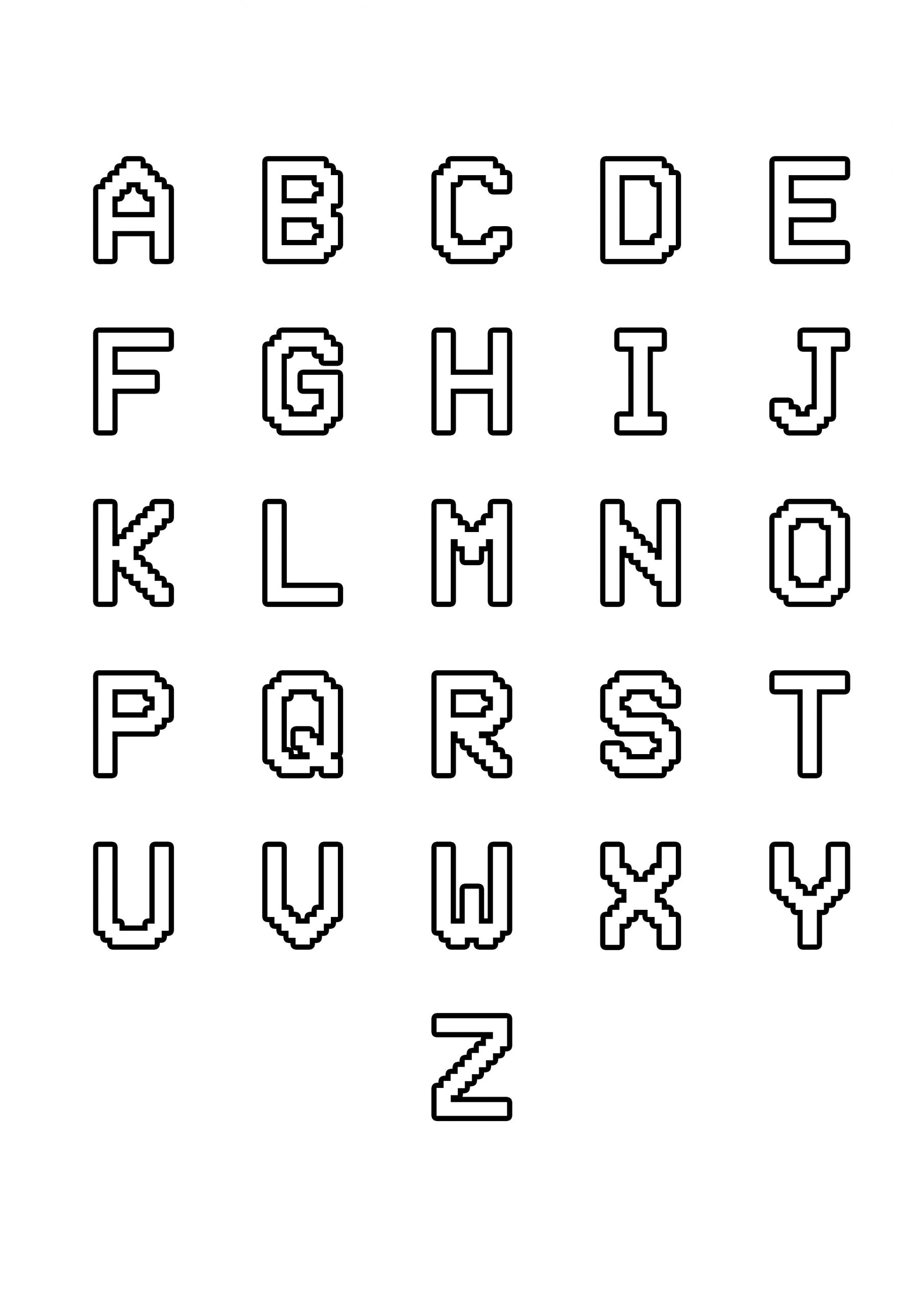 Alphabet Style Rmatique - Coloriages Alphabet Et Lettres serapportantà L Alphabet En Francais A Imprimer 