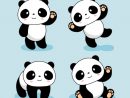 Animaux De Dessin Animé Mignon Bébé Panda  Vecteur Premium destiné Bébé Animaux Dessin